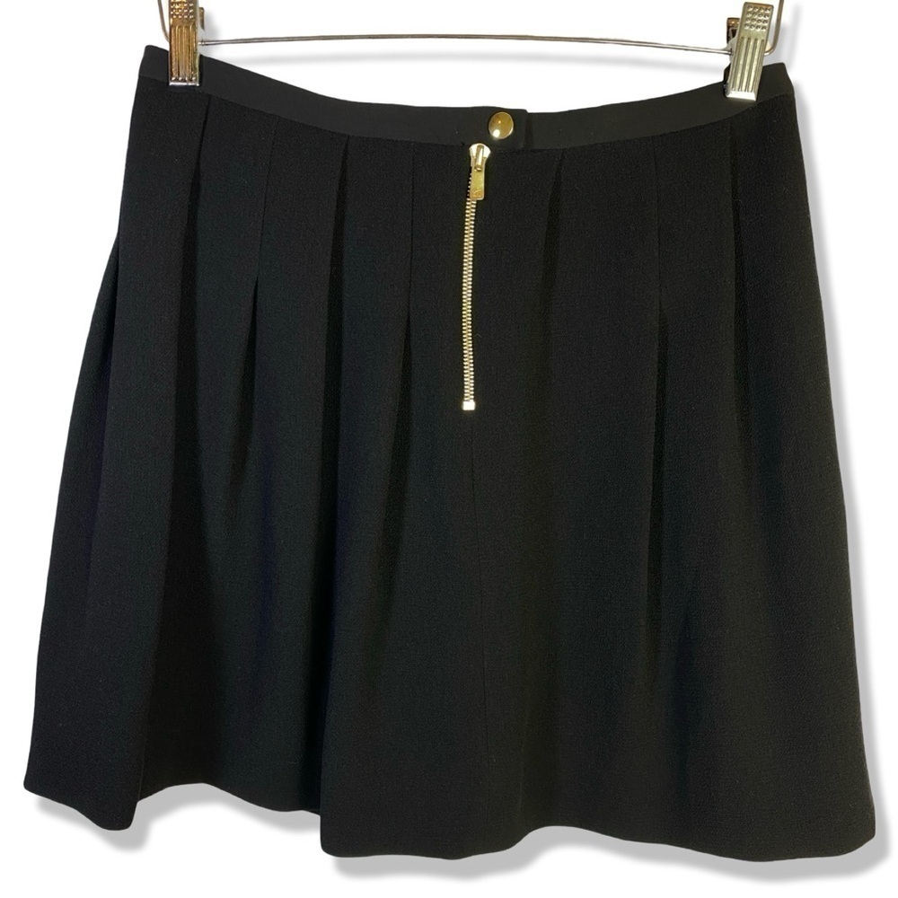SANDRO Black Pleated Mini Skirt - Picture 2 of 7